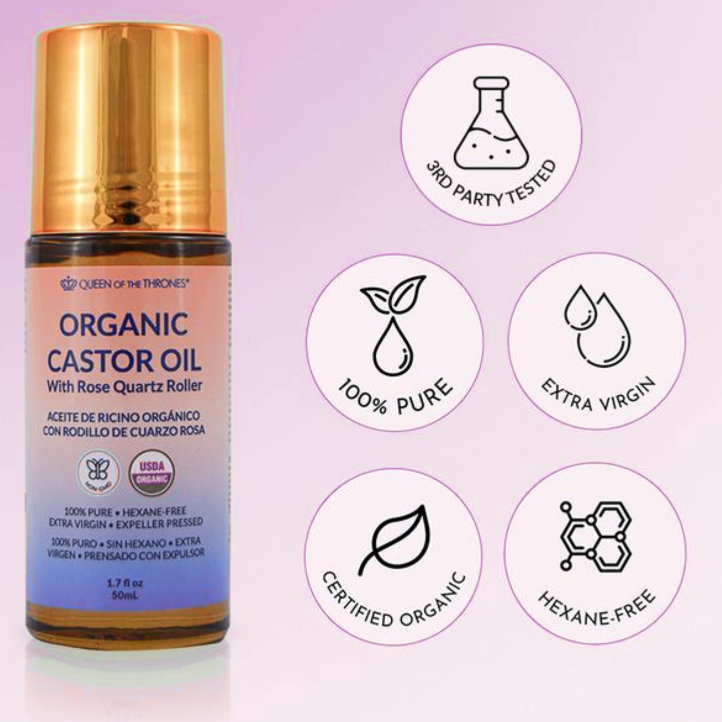 Instant Castor Oil Roll-on For Hair & Skin